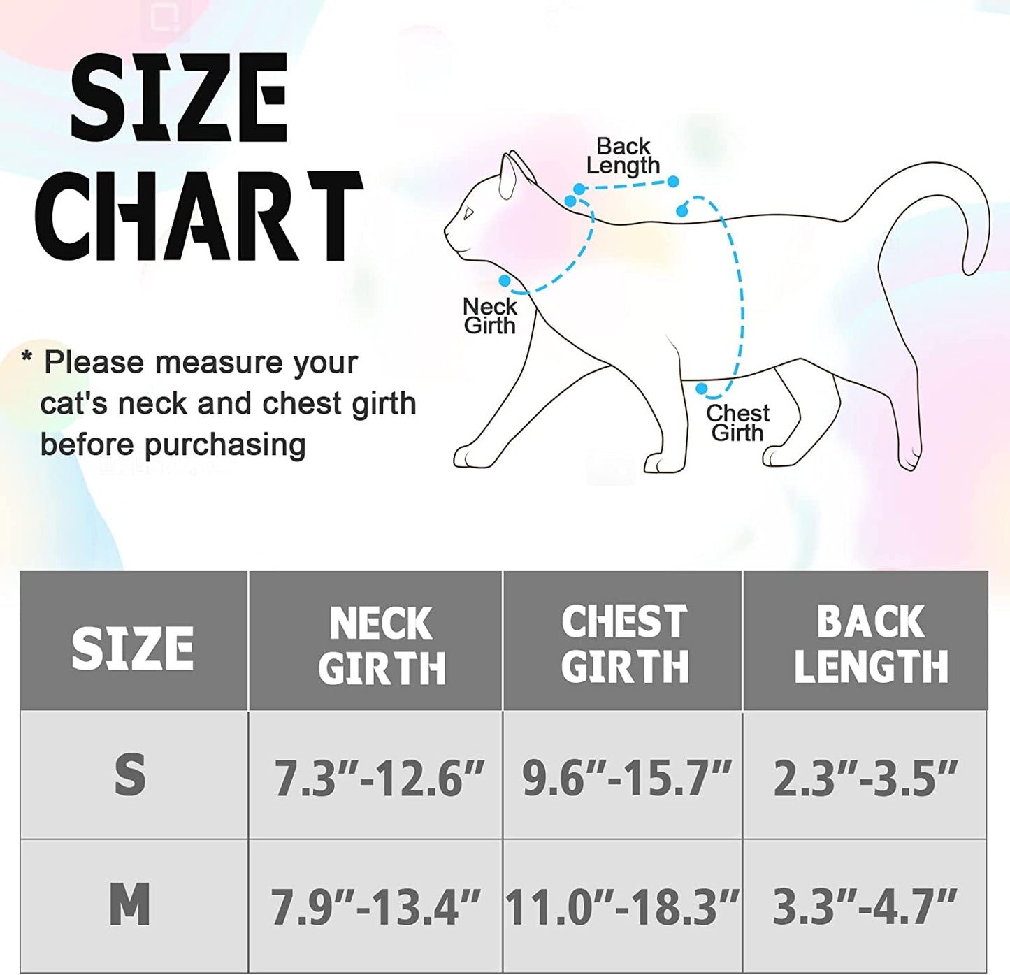 Cat Harness and Leash Set Stylish Escape Proof Cat Vest Harness Adjustable Breathable Pet Harness with Reflective Trim Step-In Cat Leash and Harness for Cats Puppies S(Chest:9.6-15.7'' Black