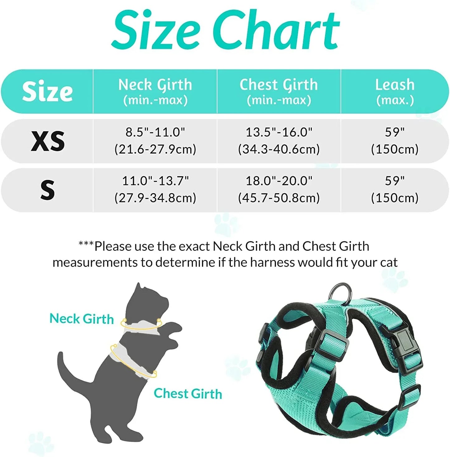 Escape-Proof Adjustable Cat Harness with Leash for Easy Control