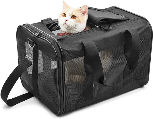 Airline-Approved Soft Sided Pet Travel Carrier for Cats & Dogs, Medium