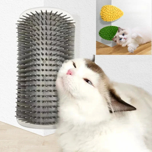 Cat Scratcher Massager & Grooming Brush - Hair Removal & Care