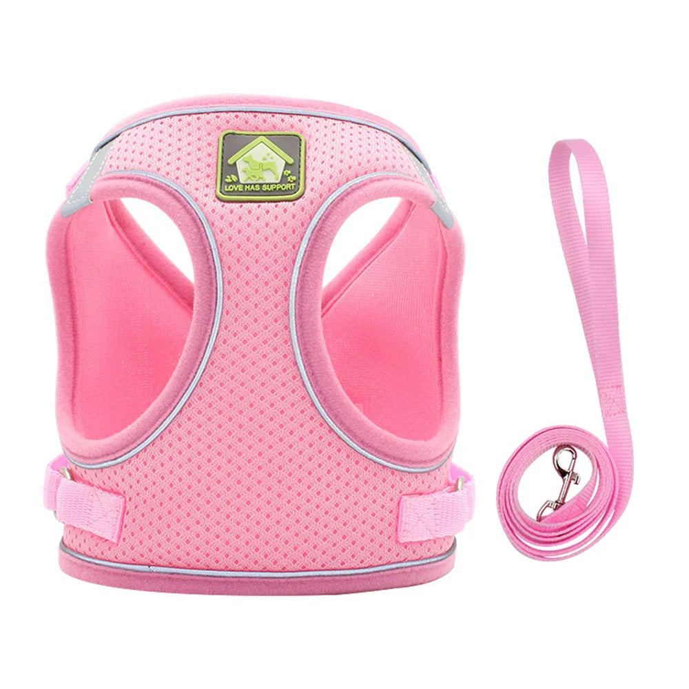 Adjustable Reflective Pet Harness & Leash - Escape Proof