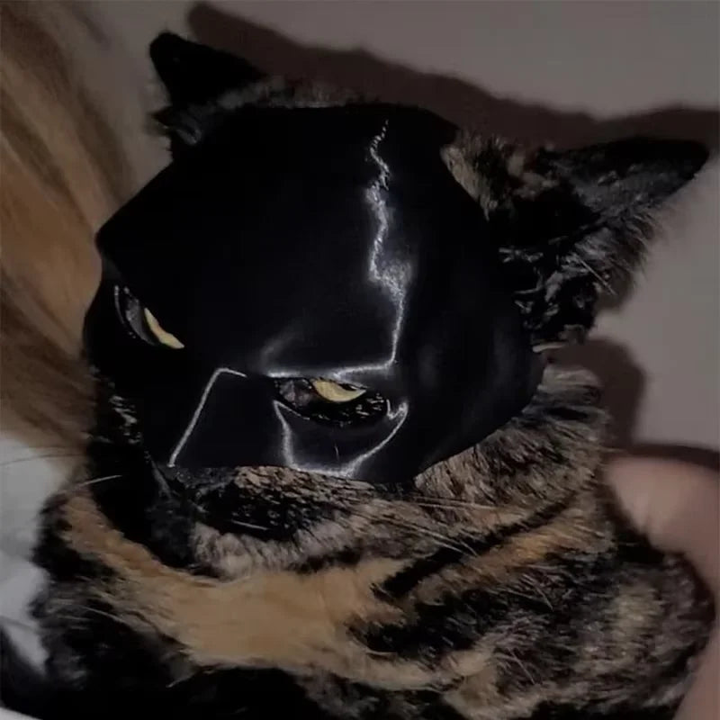 Black Matte Bat Mask for Cats & Dogs - Superhero Costume