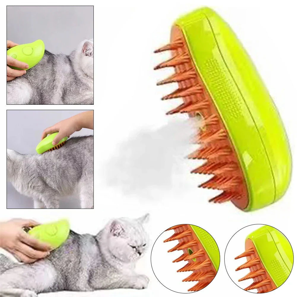 3-in-1 Cat Grooming Brush - Self-Cleaning & Hair Remover