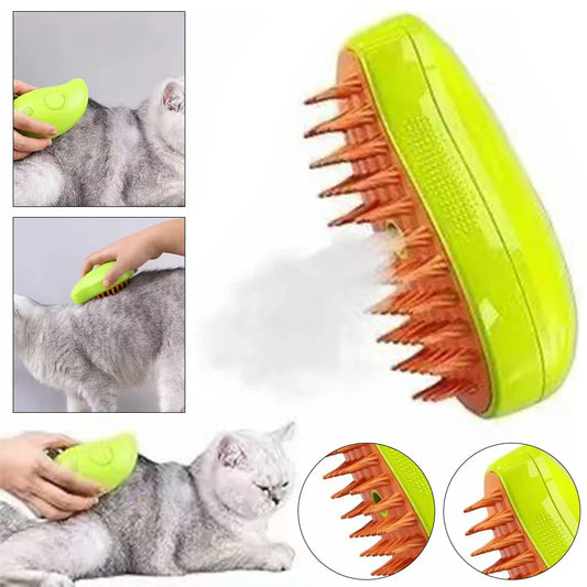 3-in-1 Cat Grooming Brush - Self-Cleaning & Hair Remover