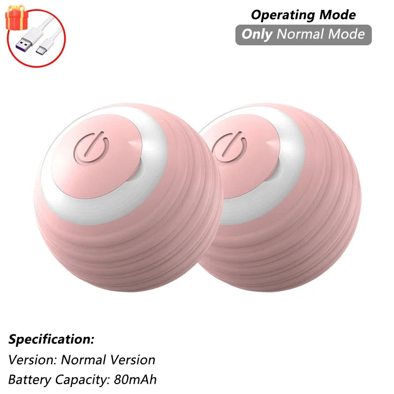 Rechargeable Interactive Cat Ball Toy - Automatic Rolling & Smart Mouse