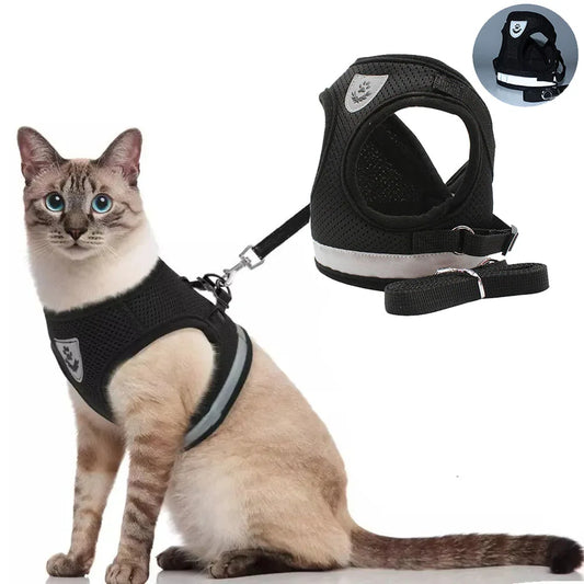 Adjustable Reflective Pet Harness & Leash - Escape Proof