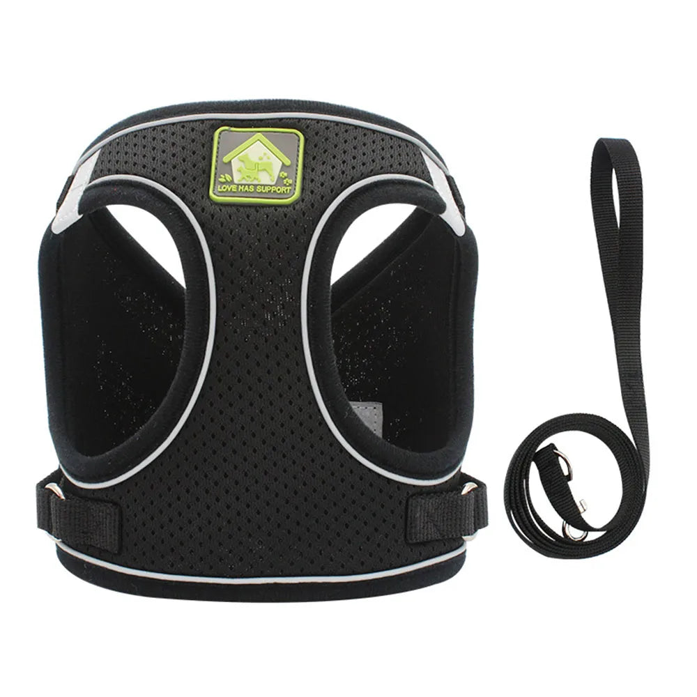 Adjustable Reflective Pet Harness & Leash - Escape Proof