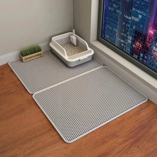 Double Layer Waterproof Cat Litter Mat - Non-slip & Washable