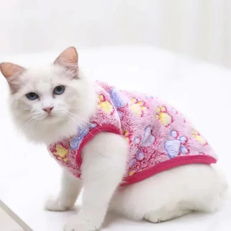 Fleece Winter Vest for Cats & Dogs - Warm Pet Sweater