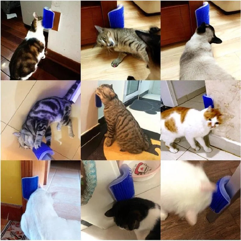 Cat Scratcher Massager & Grooming Brush - Hair Removal & Care