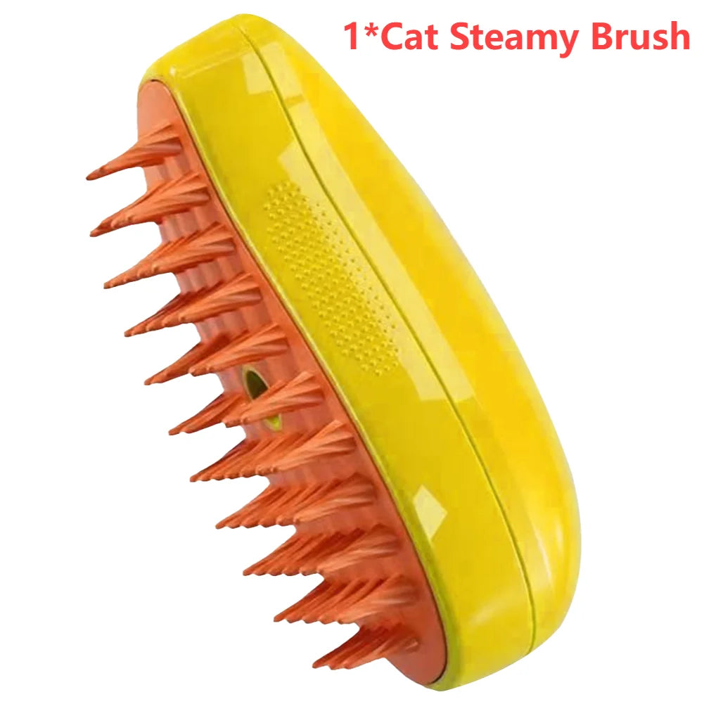 3-in-1 Cat Grooming Brush - Self-Cleaning & Hair Remover