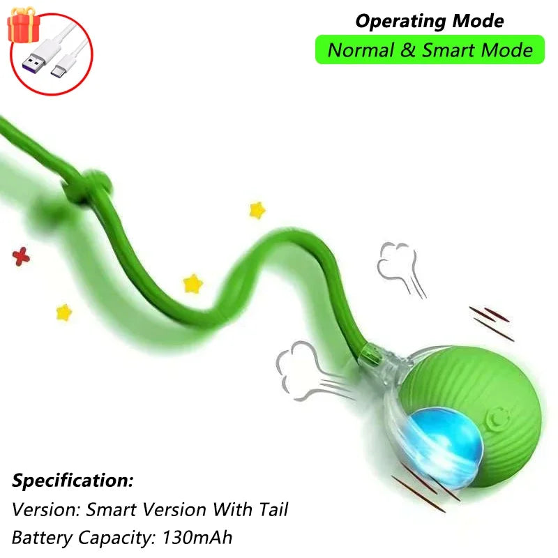 Rechargeable Interactive Cat Ball Toy - Automatic Rolling & Smart Mouse