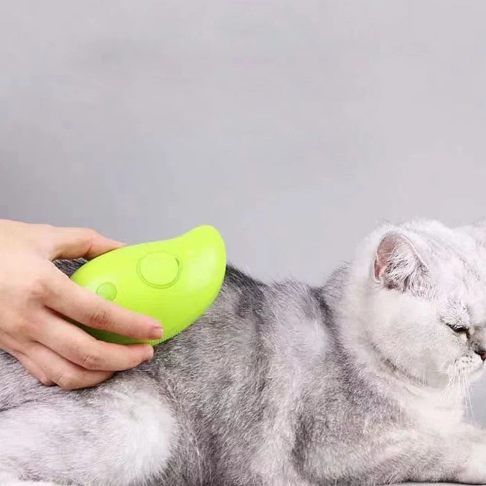 3-in-1 Cat Grooming Brush - Self-Cleaning & Hair Remover