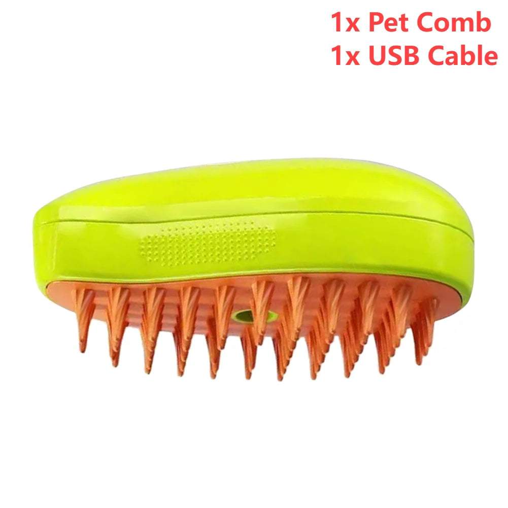 3-in-1 Cat Grooming Brush - Self-Cleaning & Hair Remover