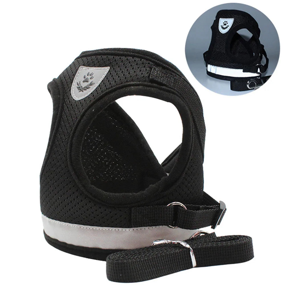 Adjustable Reflective Pet Harness & Leash - Escape Proof