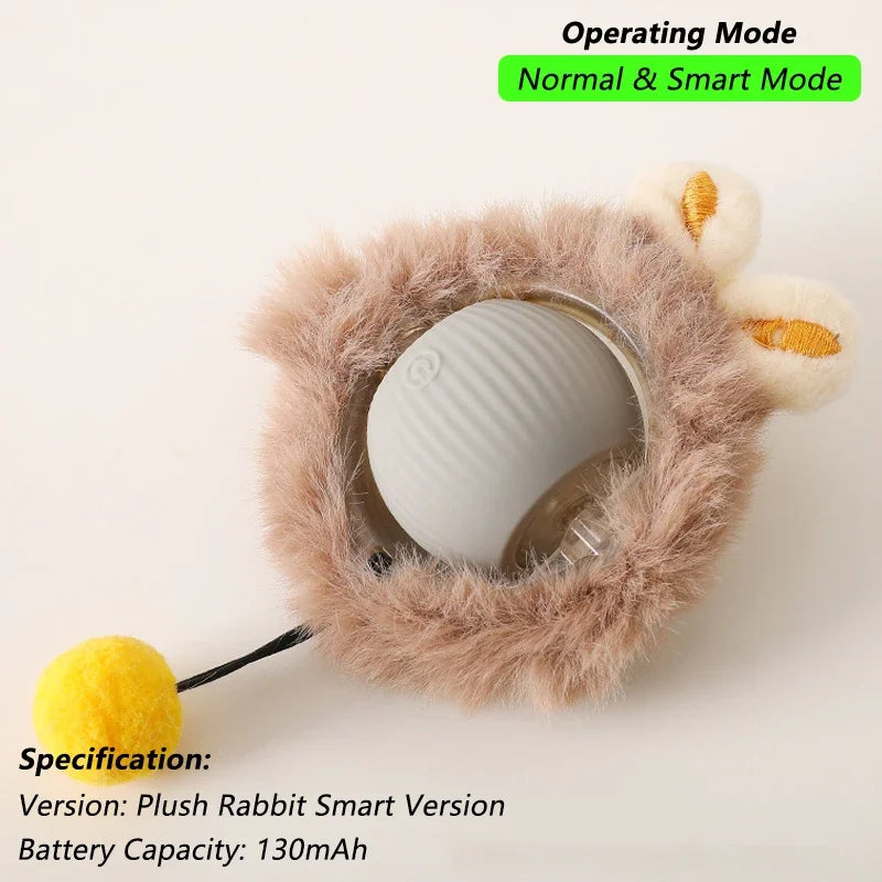 Rechargeable Interactive Cat Ball Toy - Automatic Rolling & Smart Mouse