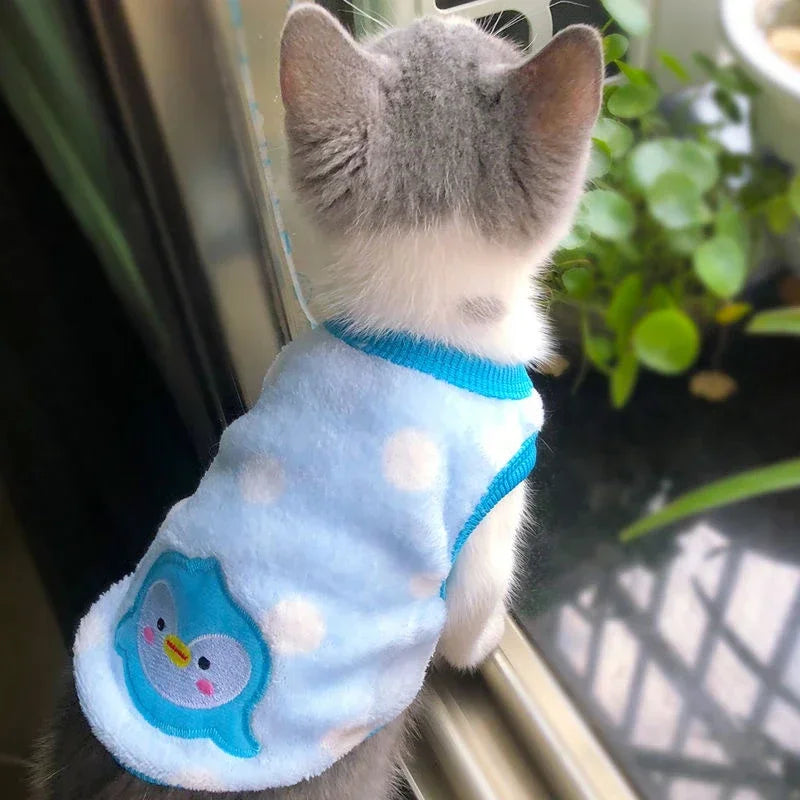 Fleece Winter Vest for Cats & Dogs - Warm Pet Sweater