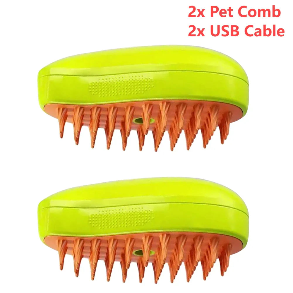3-in-1 Cat Grooming Brush - Self-Cleaning & Hair Remover