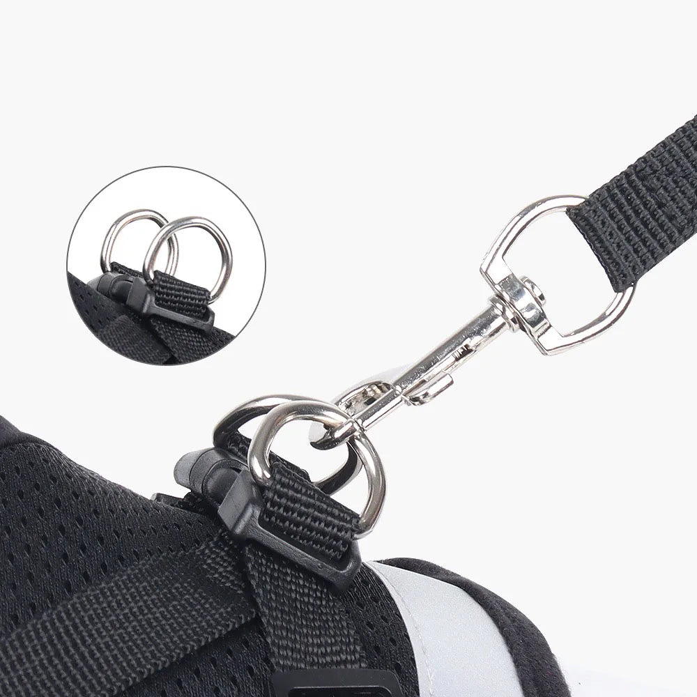 Adjustable Reflective Pet Harness & Leash - Escape Proof