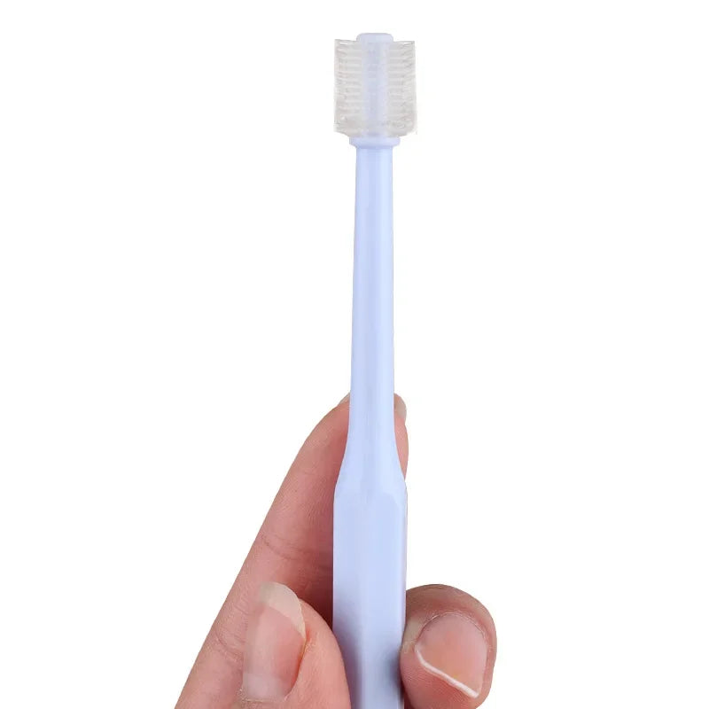 Soft Hair Cat Toothbrush for Teeth Cleaning & Pet Grooming