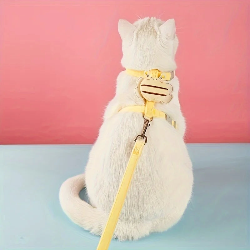 Escape-Proof Adjustable Cat Harness & Leash Set