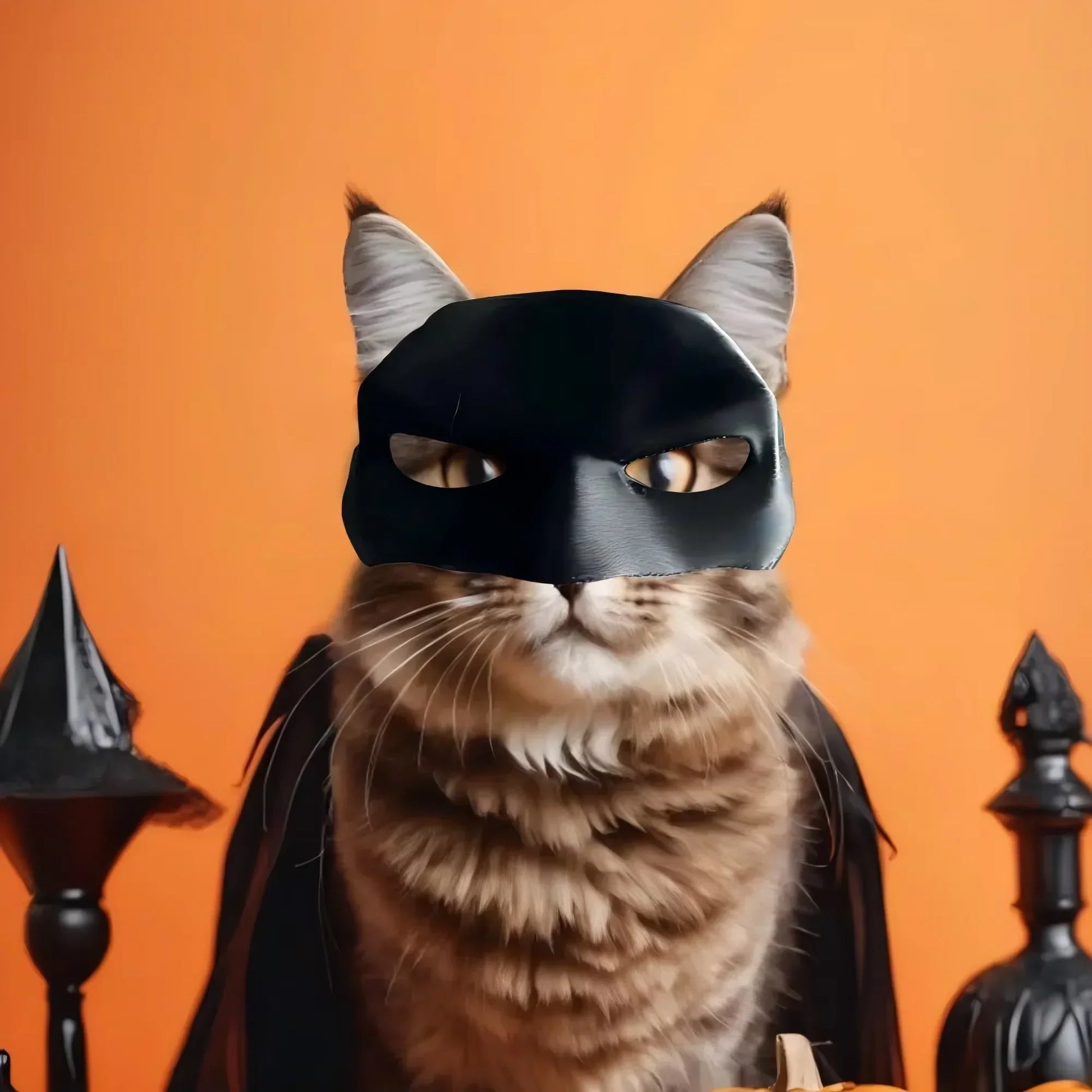 Black Matte Bat Mask for Cats & Dogs - Superhero Costume