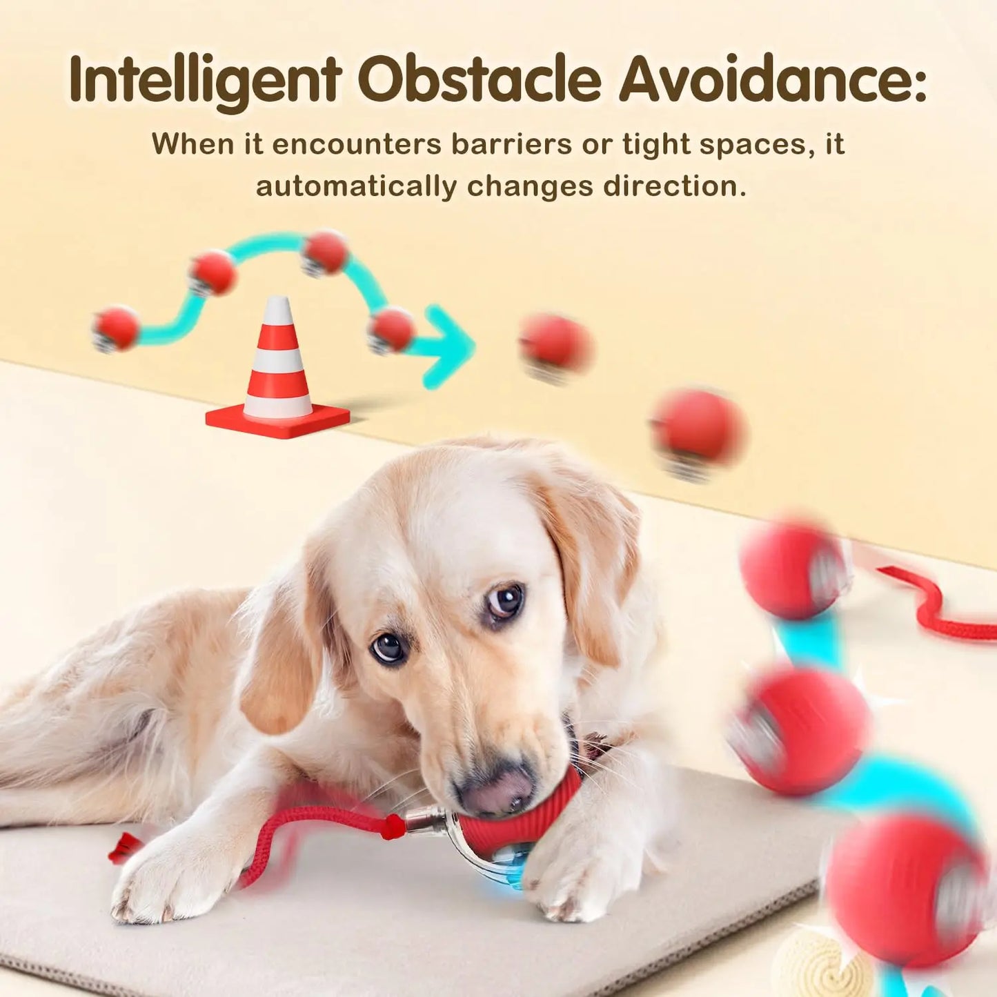 Rechargeable Interactive Cat Ball Toy - Automatic Rolling & Smart Mouse