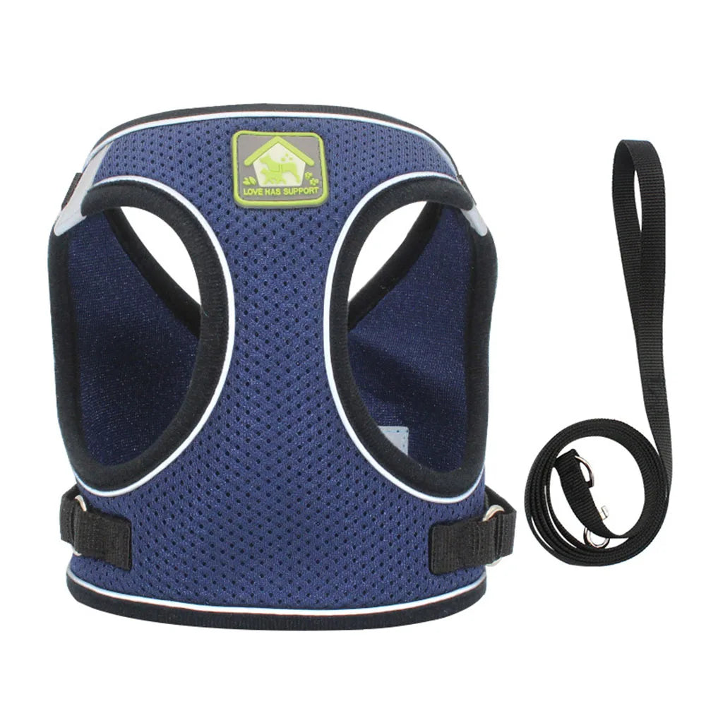 Adjustable Reflective Pet Harness & Leash - Escape Proof