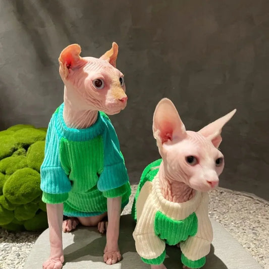 Pure Cotton Sweater for Sphynx Cats - Spring/Autumn
