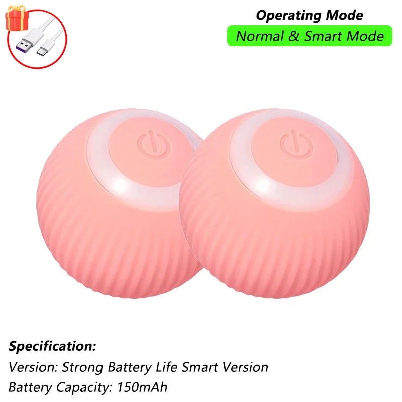 Rechargeable Interactive Cat Ball Toy - Automatic Rolling & Smart Mouse