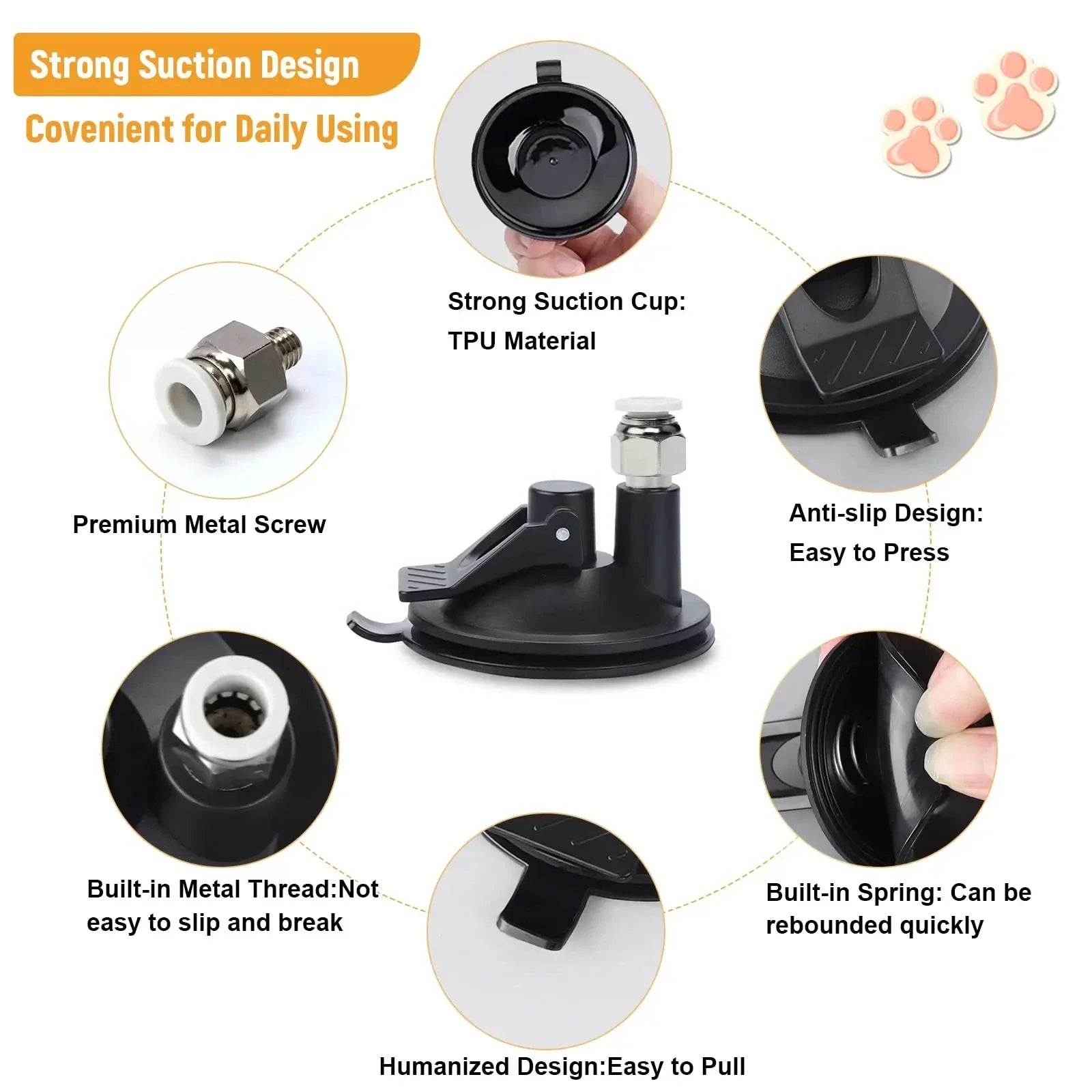 Interactive Feather Wand Cat Toy with Super Suction Cup