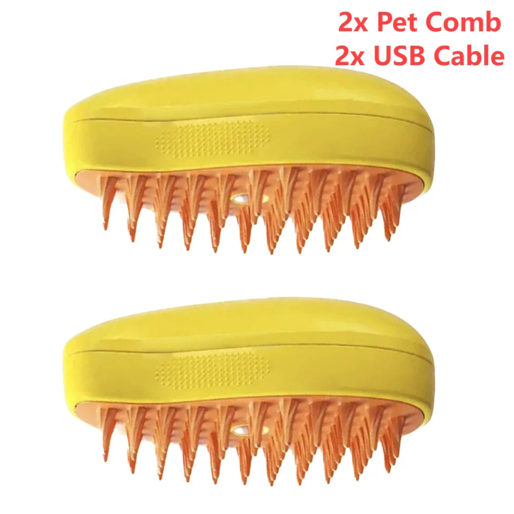 3-in-1 Cat Grooming Brush - Self-Cleaning & Hair Remover