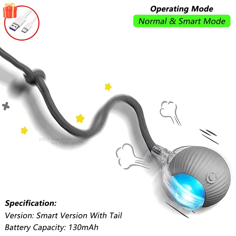 Rechargeable Interactive Cat Ball Toy - Automatic Rolling & Smart Mouse