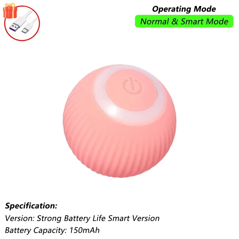 Rechargeable Interactive Cat Ball Toy - Automatic Rolling & Smart Mouse