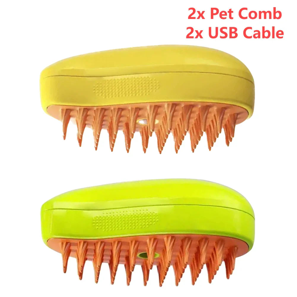 3-in-1 Cat Grooming Brush - Self-Cleaning & Hair Remover