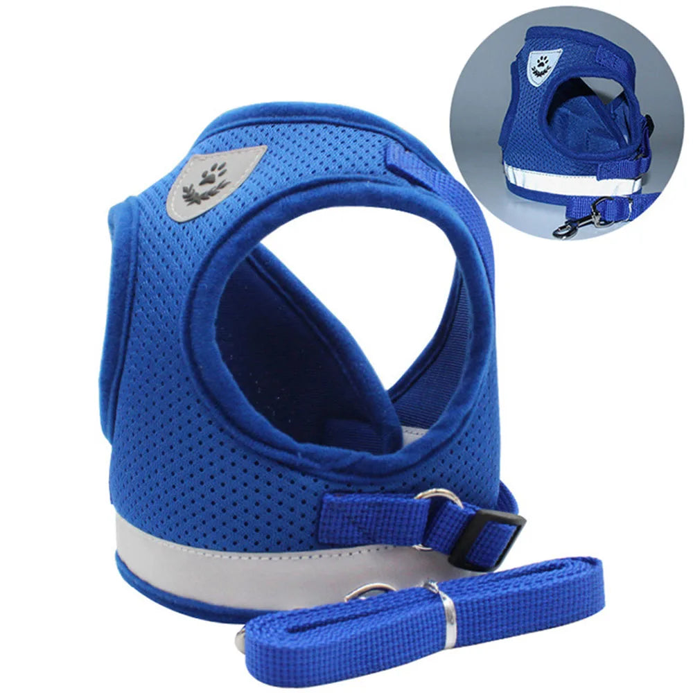 Adjustable Reflective Pet Harness & Leash - Escape Proof