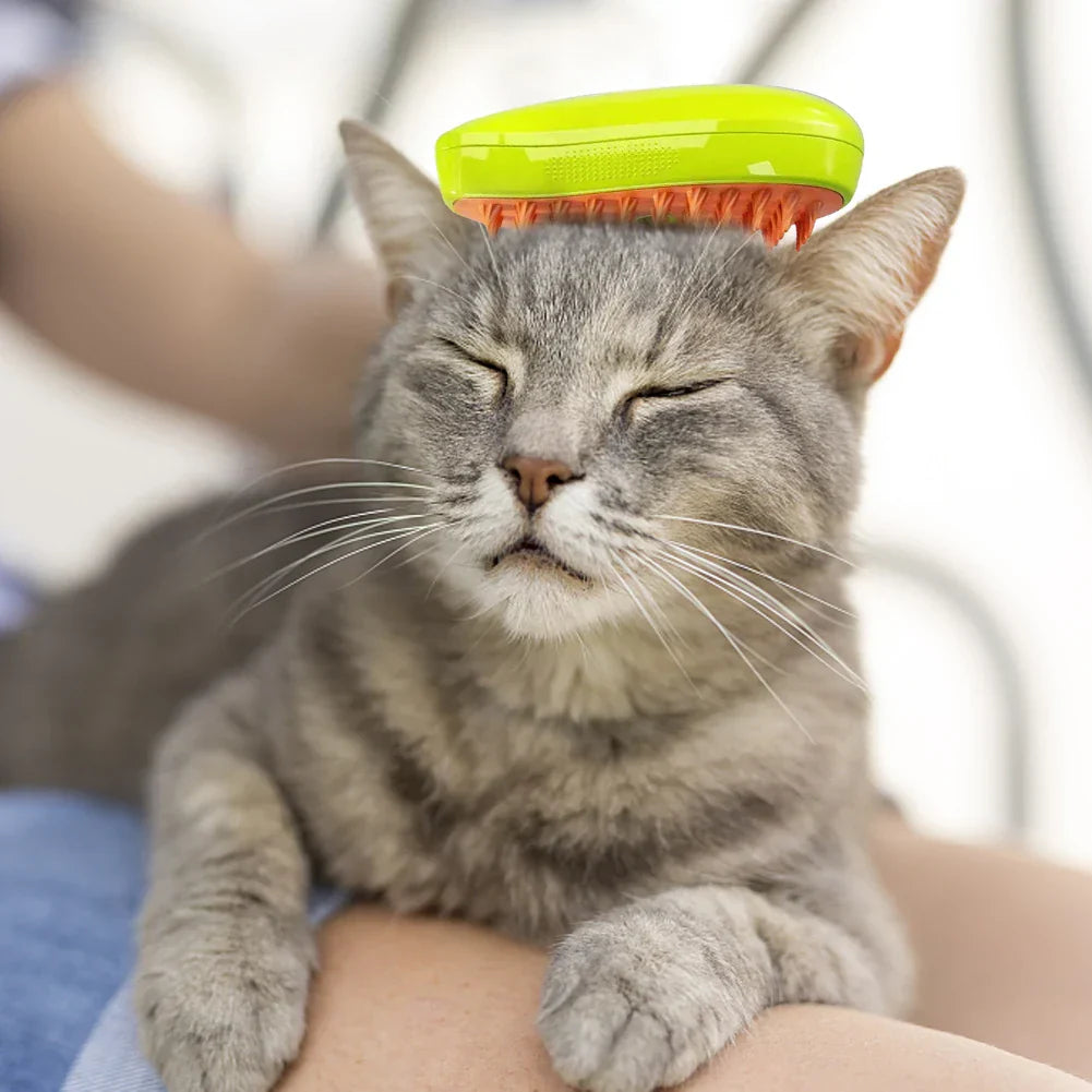 3-in-1 Cat Grooming Brush - Self-Cleaning & Hair Remover