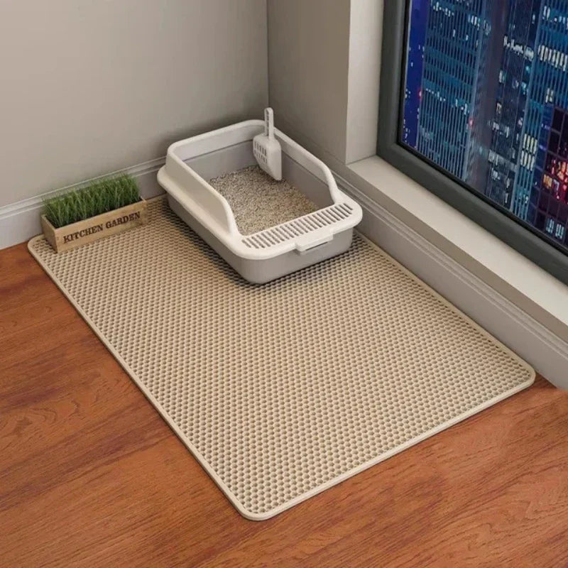 Double Layer Waterproof Cat Litter Mat - Non-slip & Washable