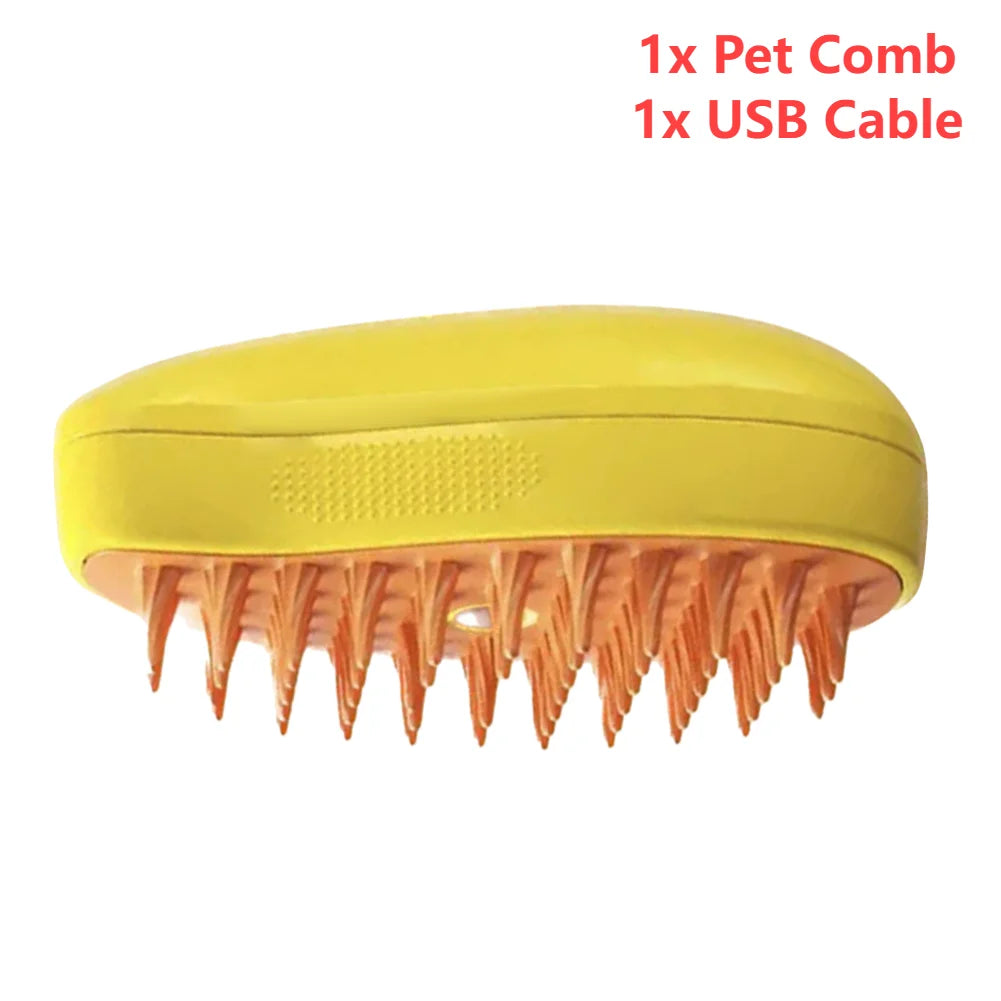 3-in-1 Cat Grooming Brush - Self-Cleaning & Hair Remover