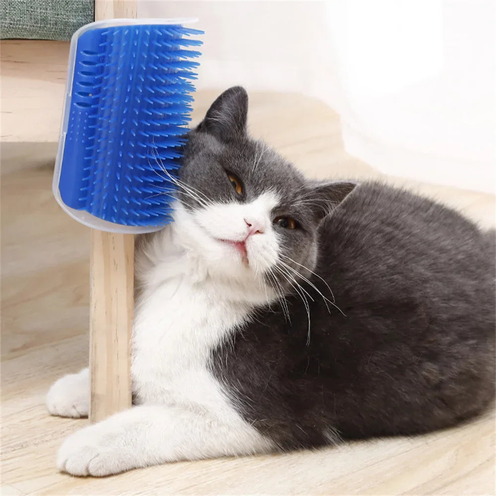 Cat Scratcher Massager & Grooming Brush - Hair Removal & Care