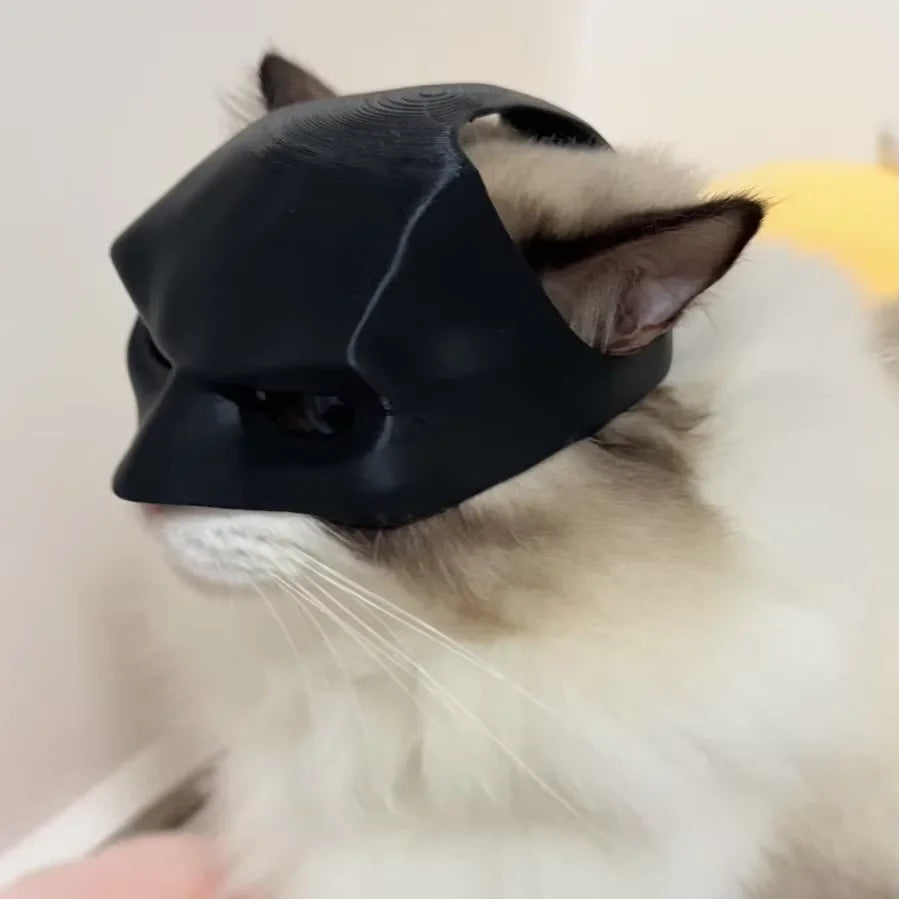 Black Matte Bat Mask for Cats & Dogs - Superhero Costume