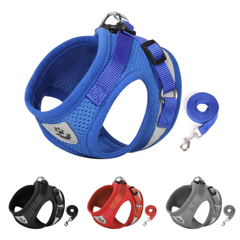 Adjustable Reflective Pet Harness & Leash - Escape Proof