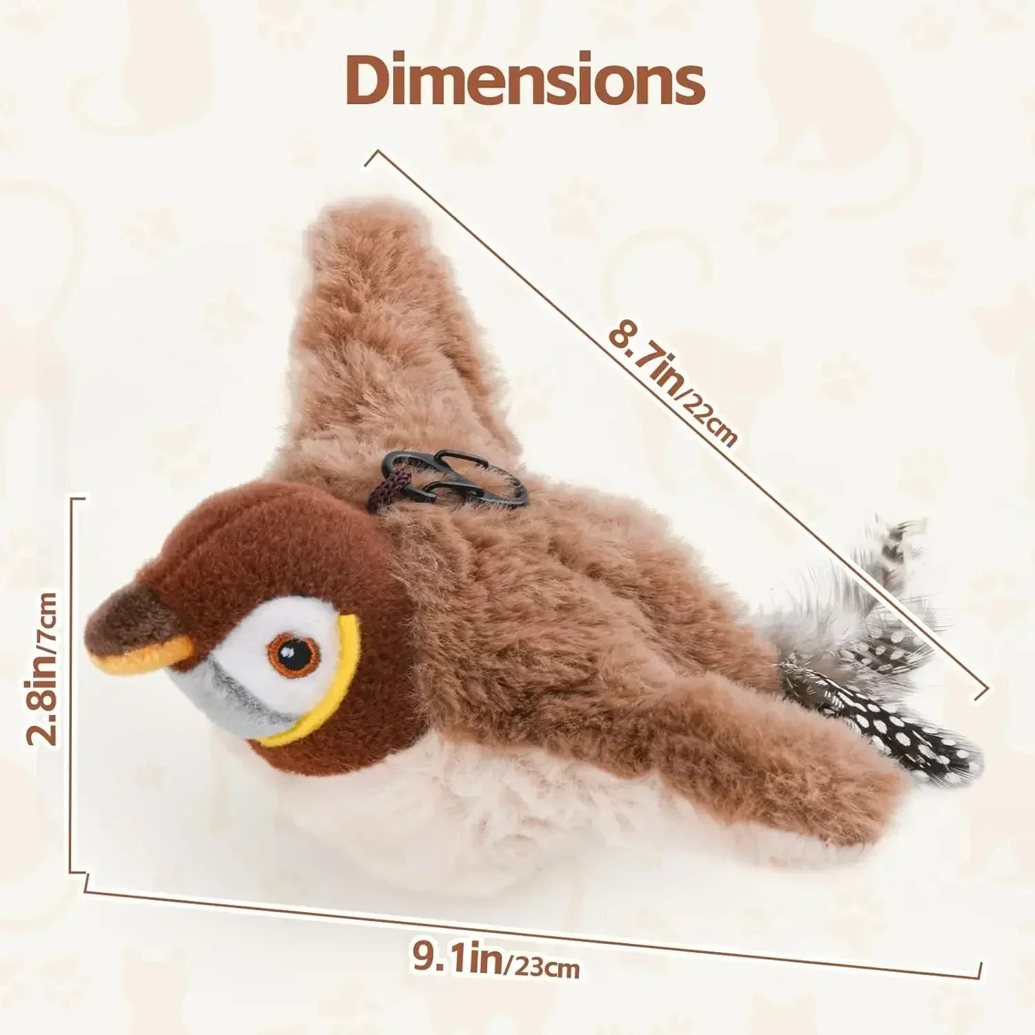 Rechargeable Chirping Bird Cat Toy - Touch Activated Plush with Catnip