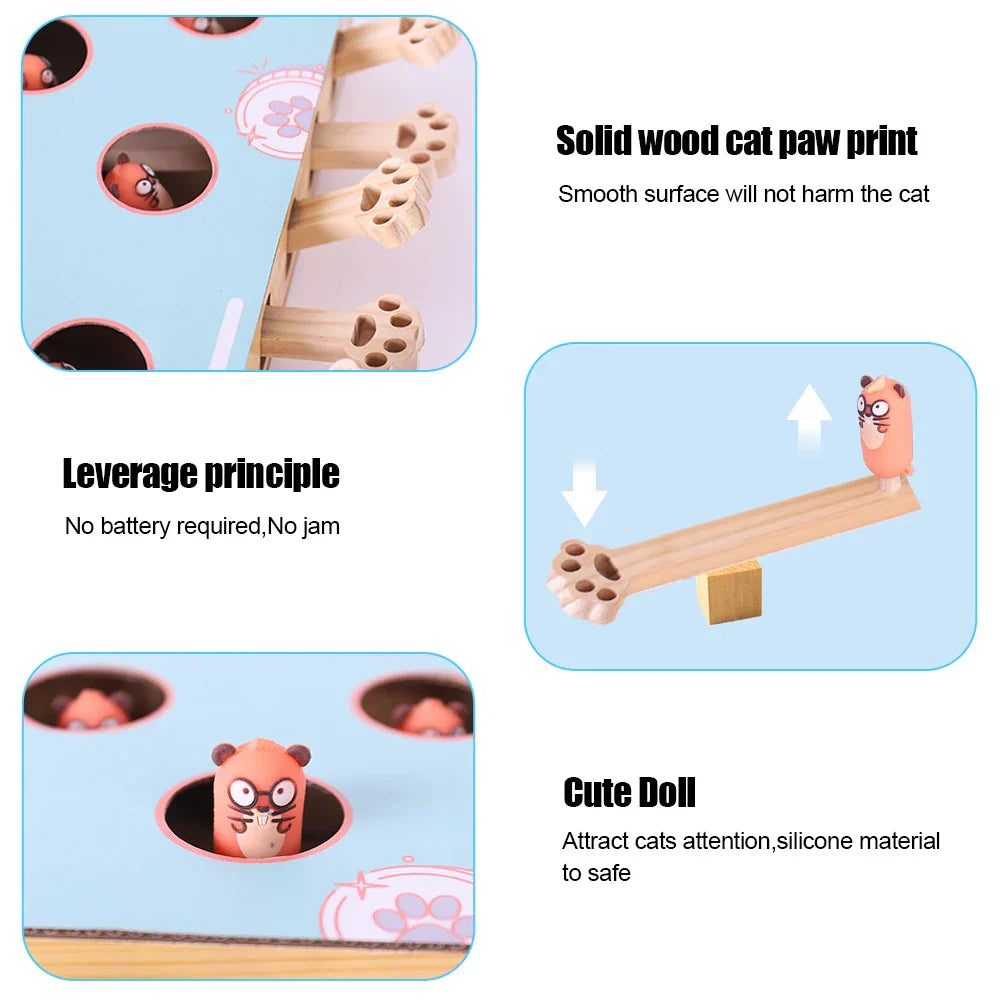 Interactive 3-in-1 Cat Maze Game with Scratcher & Hunt Toy